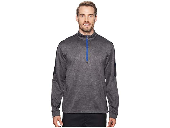 Callaway Heather Waffle-fleece 1/4 Zip Midlayer (castlerock Heather) Men's Clothing