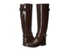 Hunter Refined Adjustable Ankle Strap Gloss (bitter Choc) Women's Rain Boots