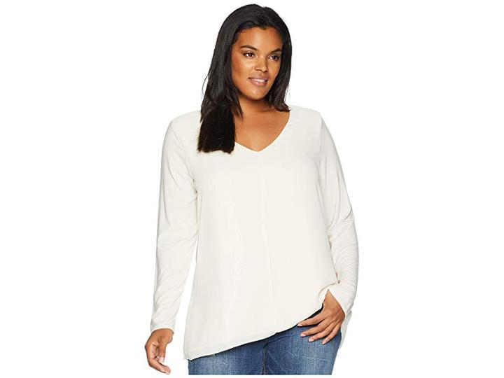 Lysse Plus Size Linden Long Sleeve Top (oyster) Women's Clothing