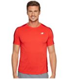 New Balance Accelerate Short Sleeve (energy Red/team Red) Men's Short Sleeve Pullover