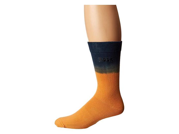 Richer Poorer Kook (orange) Men's Crew Cut Socks Shoes