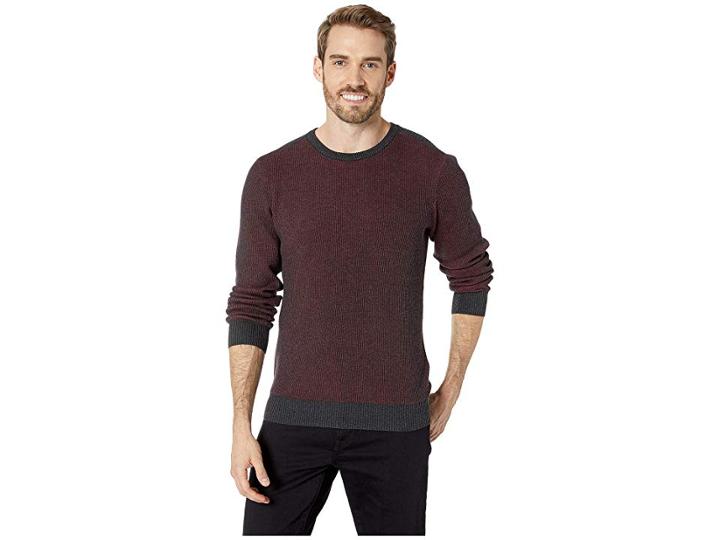Agave Denim Kestrel Long Sleeve Crew Neck Sweater (charcoal) Men's Sweater
