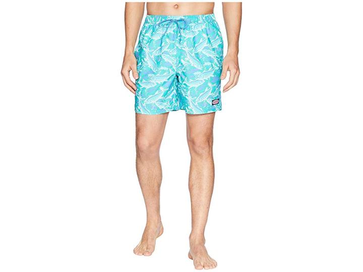 Vineyard Vines School Of Tuna Chappy Swim Trunks (aquinnah Aqua) Men's Swimwear