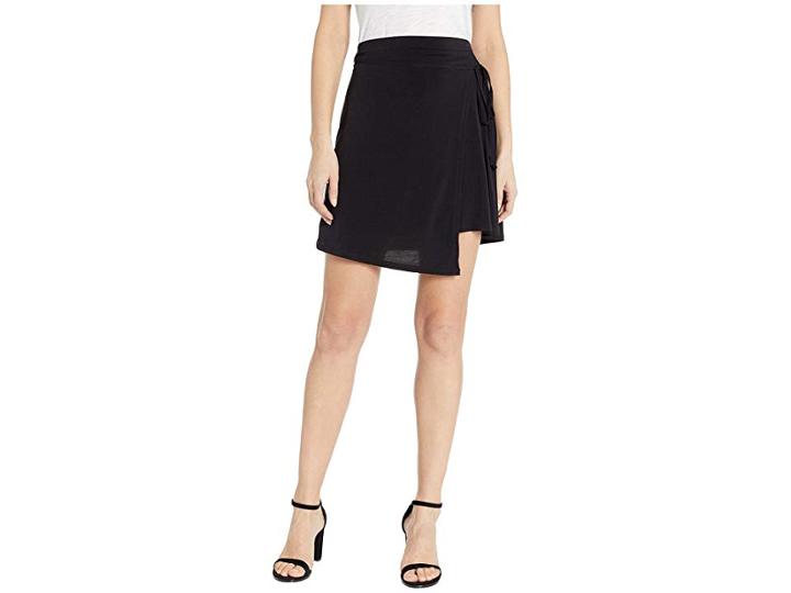 Bcbgeneration Wrap Knit Mini Skirt (black) Women's Skirt