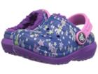 Crocs Kids Classic Lined Graphic Clog (toddler/little Kid) (blue Jean/amethyst) Kids Shoes