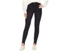 Hue High-low Step Ankle Hem Suede Leggings (black) Women's Casual Pants