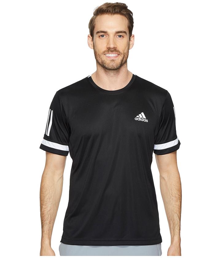 Adidas Club 3-stripes Tee (black/white) Men's T Shirt