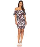 Alexia Admor Off The Shoulder Floral Sheath Dress (burgundy) Women's Dress
