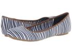 Dr. Scholl's Friendly (elegant Navy/white Striped Fabric) Women's Flat Shoes