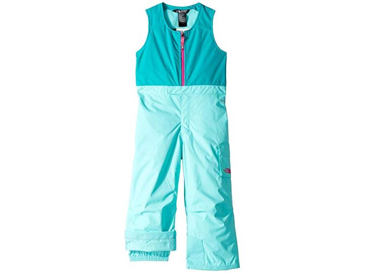 The North Face Kids Insulated Bib (toddler) (mint Blue) Girl's Snow Bibs One Piece