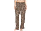 Three Dots Leopard Print Pj Pants (black/camel) Women's Casual Pants