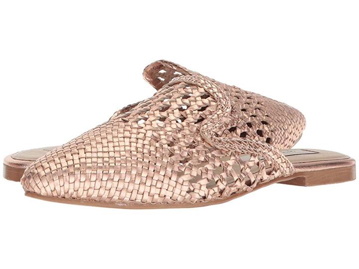 Kristin Cavallari Camille Mule (rose Gold Leather) Women's Flat Shoes