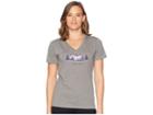 Life Is Good Happy Trails Vista Cool Vee (slate Gray) Women's T Shirt