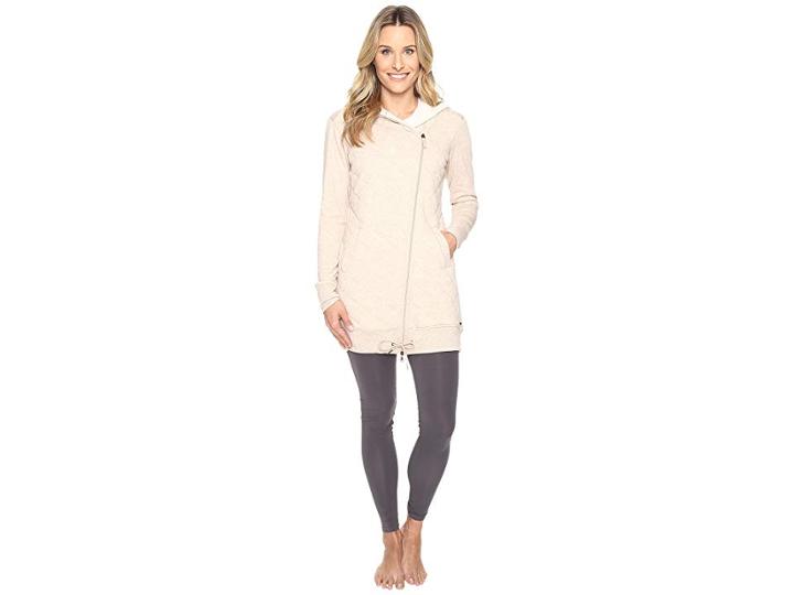 Ugg Kayla Quilted Hoodie (oatmeal Heather) Women's Sweatshirt
