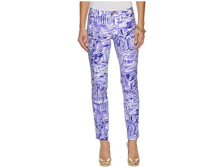Lilly Pulitzer Kelly Skinny Ankle Pants (lilac Verben Rock The Dock) Women's Casual Pants