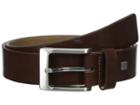 Steve Madden 35mm Burnished Leather Belt (brown) Men's Belts