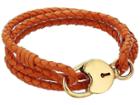 Tory Burch Braided Lock Triple Wrap Bracelet (tory Orange/tory Gold) Bracelet