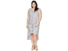 Kari Lyn Plus Size Farah High-low V-neck Dress (grey) Women's Dress
