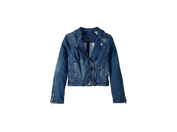 Blank Nyc Kids Denim Moto Jacket With Zipper Detail (big Kids) (summer Break) Girl's Coat