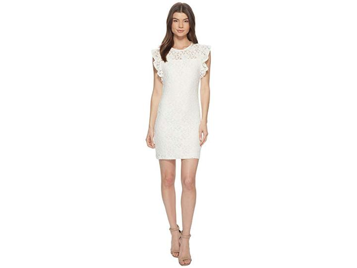 Jack By Bb Dakota Monae Stretch Floral Lace Dress (ivory) Women's Dress