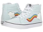 Vans Kids Sk8-hi Zip (little Kid/big Kid) ((rainbow Sidestripe) Wan Blue/true Blue) Girls Shoes
