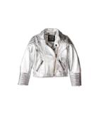 Eve Jnr Luxe Leather Jacket (infant/toddler/little Kids) (silver) Kid's Coat