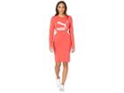 Puma Classics Logo Tight Dress (hibiscus) Women's Clothing