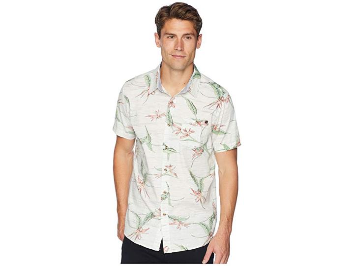 Rip Curl Jungle Short Sleeve Shirt (off-white) Men's Clothing