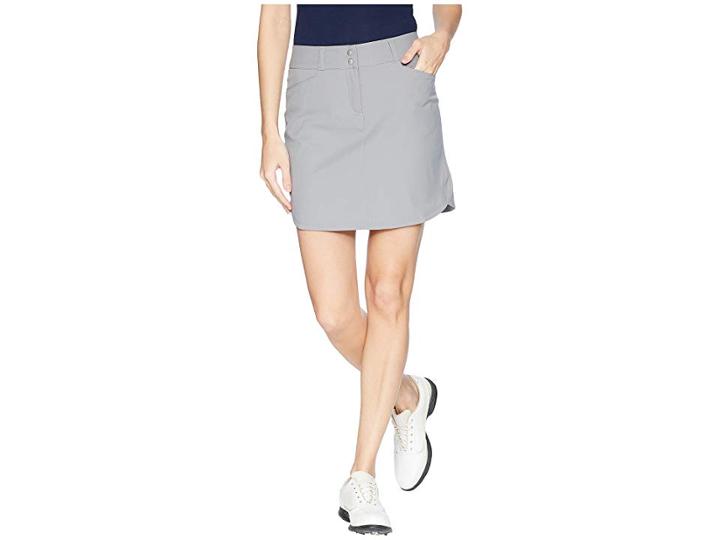 Adidas Golf Essentials 3-stripe Skort (grey Three) Women's Skort
