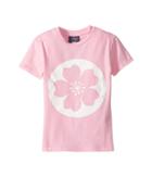 Toobydoo Short Sleeve Tee (toddler/little Kids/big Kids) (pink/white) Girl's T Shirt