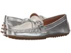Lauren Ralph Lauren Briley Moccasin Loafer (rl Silver/silver Metallic Kidskin/coated Metallic Straw) Women's Shoes