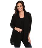 Lucky Brand Textured Cocoon Cardigan (lucky Black) Women's Sweater