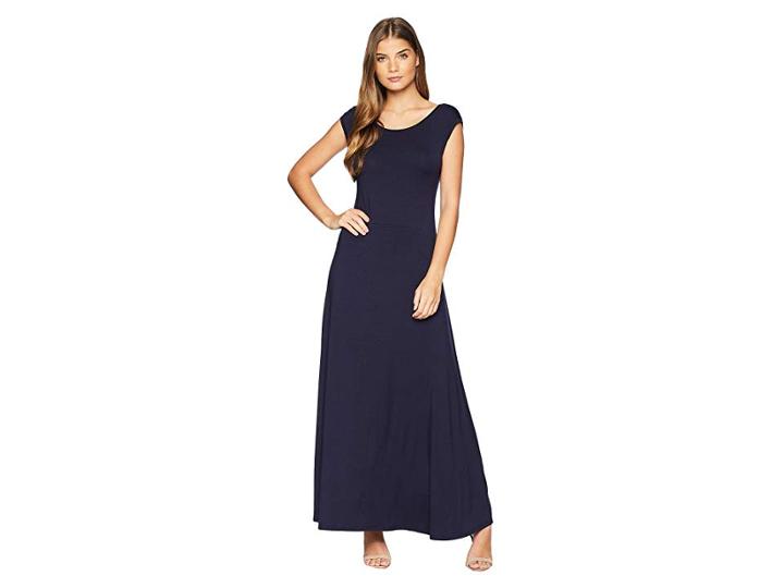 Karen Kane V-back Maxi Dress (navy) Women's Dress