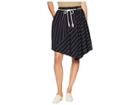 Vince Skinny Stripe Asymmetric Skirt (coastal/optic White) Women's Skirt