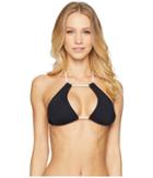 Billabong Just A Hint Halter Top (black Pebble) Women's Swimwear