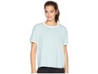 Hurley Staple Ringer Short Sleeve Tee (ocean Bliss/white) Women's T Shirt