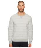 Billy Reid Striped Crew Neck Sweatshirt (grey Mix) Men's Sweatshirt