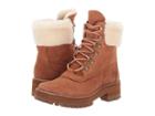 Timberland Courmayeur Valley 6 Boot With Authentic Shearling Lining (rust Nubuck) Women's Lace-up Boots