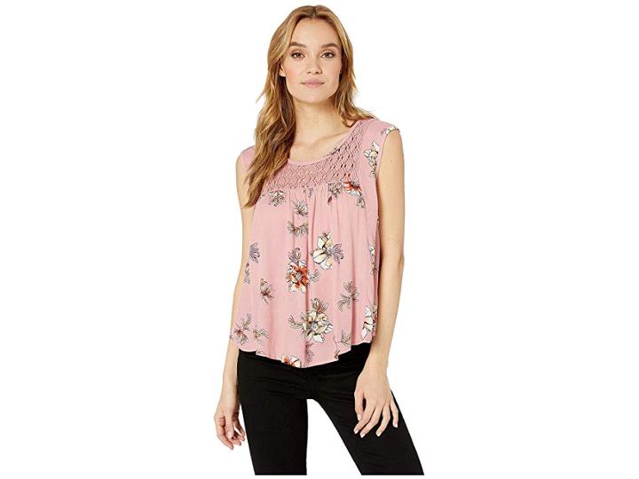 Unionbay Floral Sophia Top (auroa Pink Fairy Dust) Women's Clothing