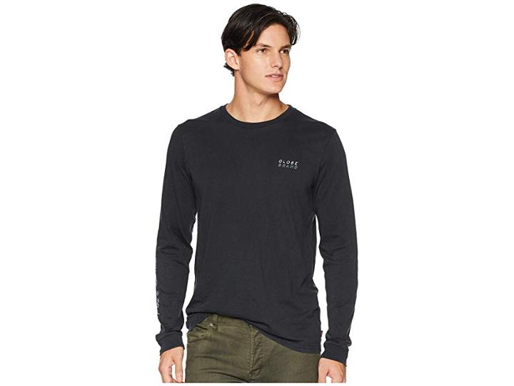 Globe Swell Times Long Sleeve Tee (washed Black) Men's T Shirt