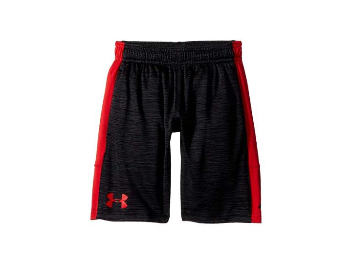 Under Armour Kids Instinct Printed Shorts (big Kids) (black/red/black) Boy's Shorts