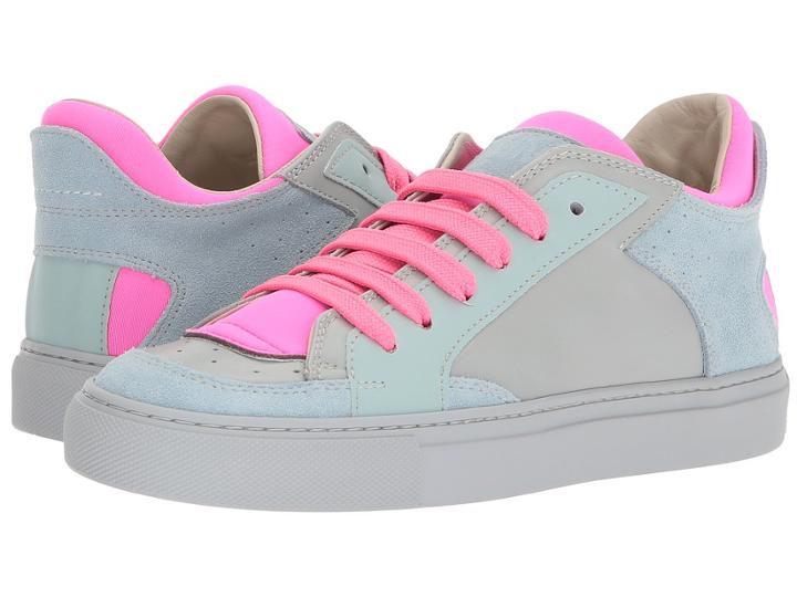 Mm6 Maison Margiela Neon Pop Low Trainer (light Blue/fuchsia) Women's Shoes