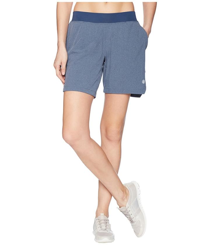 Asics Legends 7 Shorts (dark Blue Heather) Women's Shorts