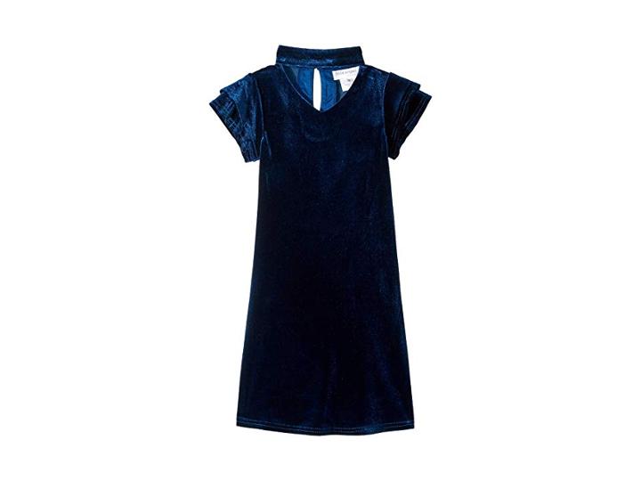 Us Angels Gigi Velvet Dress (little Kids) (teal) Girl's Dress