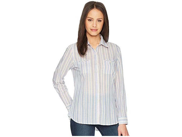 White Sierra Bug Free Gauze Tunic (blue Violet) Women's Blouse