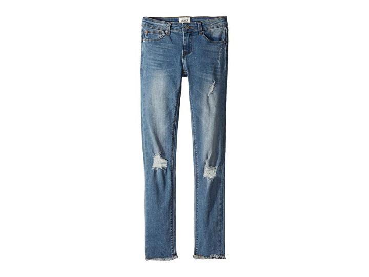 Hudson Kids Ankle Skinny With Frayed Hem In Northern Light (big Kids) (northern Light) Girl's Jeans