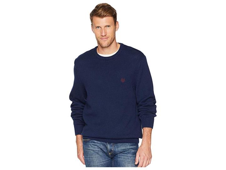 Chaps Cotton-crew Neck Sweater (newport Navy) Men's Sweater