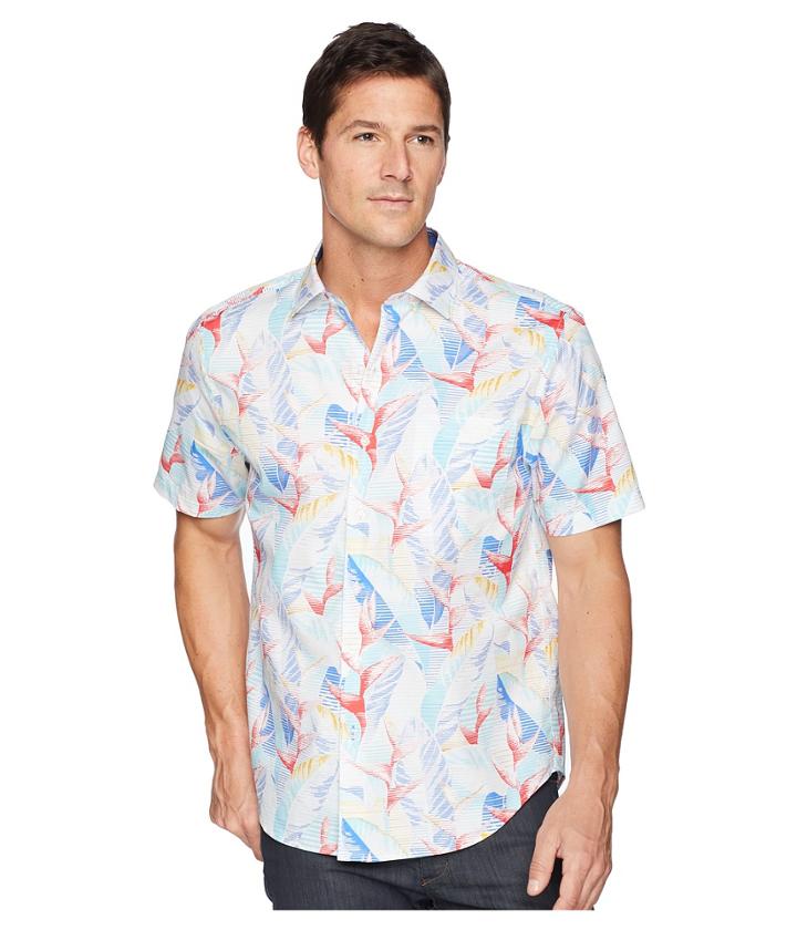 Tommy Bahama Nueva Vida Floral Camp Shirt (white) Men's Clothing