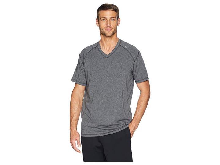 Tasc Performance Carrollton V-neck Tee (black Heather) Men's T Shirt