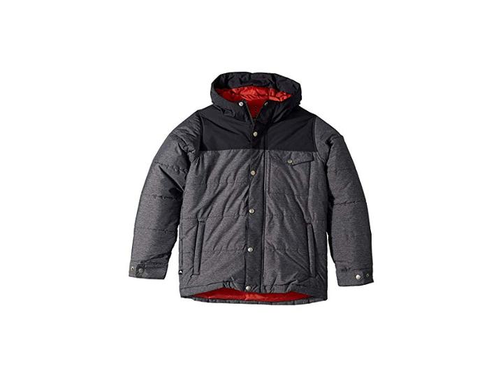 Burton Kids Barnone Jacket (little Kids/big Kids) (monument Heather/true Black Heather) Boy's Coat